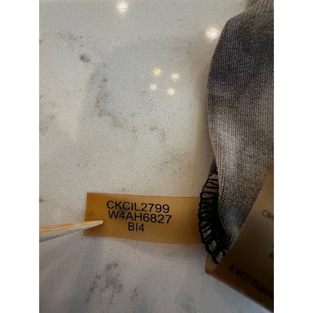 Calvin Klein Women's Abstract Animal Print Wrap Top with 3/4 Sleeves - Picture 9 of 14